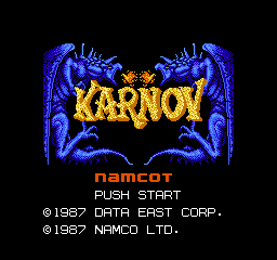 Karnov (Japan) Title Screen